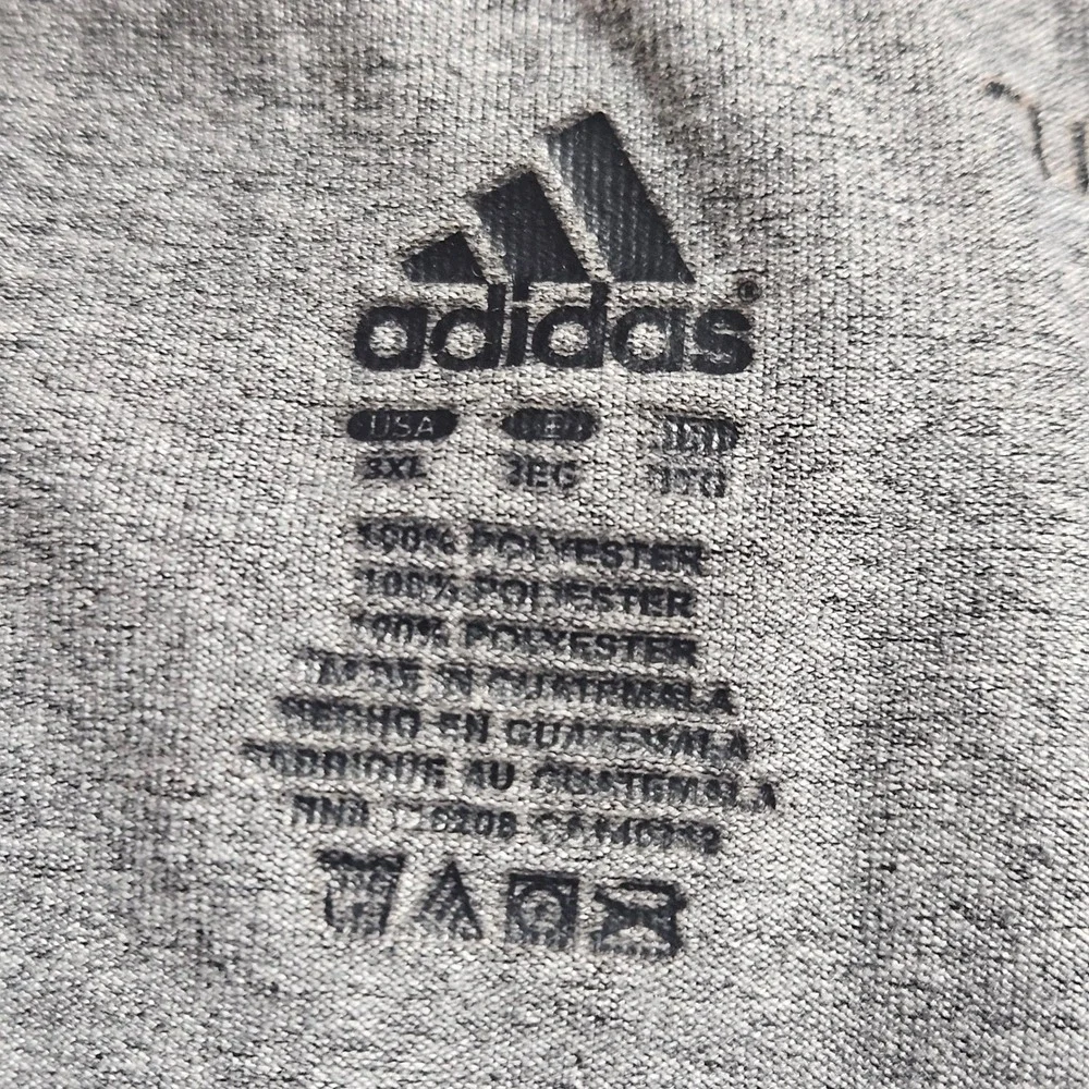 Adidas‎ Mens Blue Hose Football Crew Neck Long Sleeve Shirt  3XL Grey Athleisure